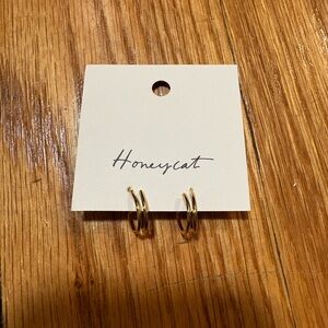 Gold Hoop Earrings by Honeycat